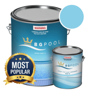 BG Pool Paint Ice Blue 2K epoxy swimming pool paint colour example for concrete and fiberglass pools