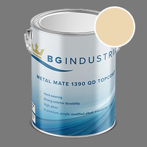 BG Industrial Metal Mate 1390 QD Top Coat Colourbond Classic Cream Gloss- 4 Litre